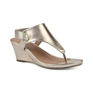 White Mountain Womens All Dres Wedge Sandals Black Size 9 MSRP $79